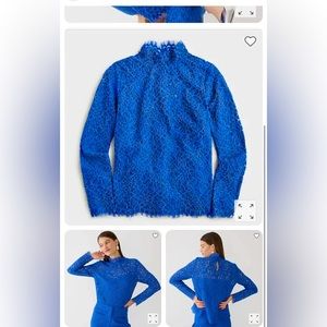Jcrew Blue Lace Top